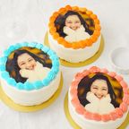 【2～3人用】8色から選べる カラフル写真ケーキ 3号 9cm 2