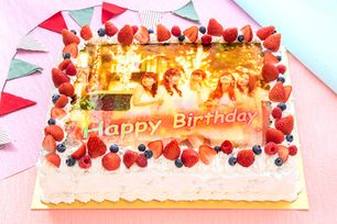 ホワイトクリーム写真ケーキ 40cm×30cm