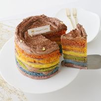 Cake.jp限定！グルテンフリー チョコレートレインボーケーキ 4号《ヴィーガンスイーツ・ヴィーガンケーキ》
