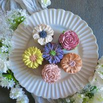 ＜6個＞ブルーミングフラワーカップケーキ 